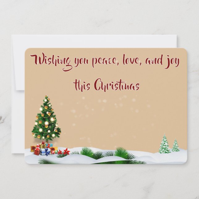 Elegant Holiday Greeting Cards with Message Einladung (Vorderseite)