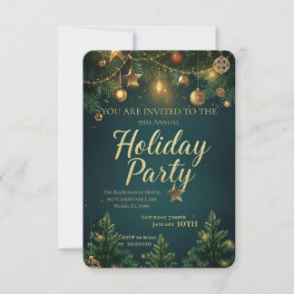 Elegant Holiday Party Invitation Einladung