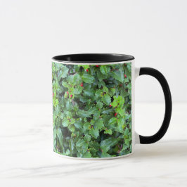 Elegant Holly Berry Pattern Christmas Home Decor Tasse