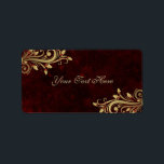 Elegant Holly Blühte Red Christmas Address Label Adressaufkleber<br><div class="desc">Dieses Red & Gold Holly Blühend Weihnachtsadressen-Label kann auch für Weihnachts-Geschenketiketten verwendet werden. In anderen Farben erhältlich.</div>