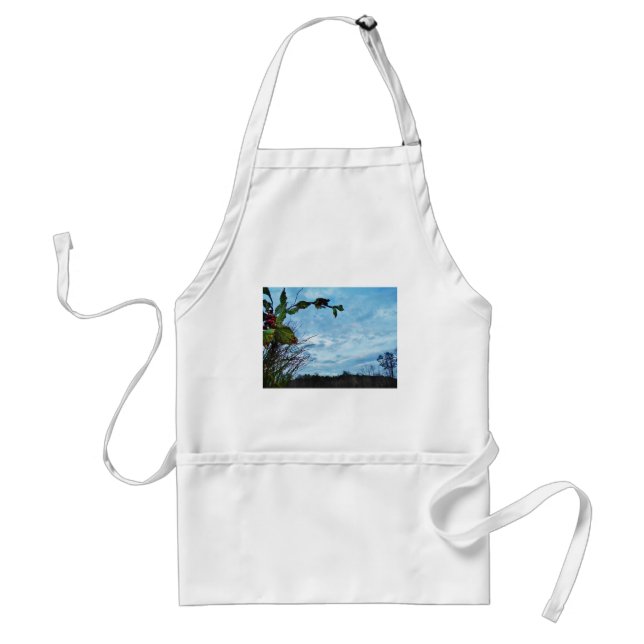 Elegant Holly Christmas, blauer Himmel Schürze (Vorne)