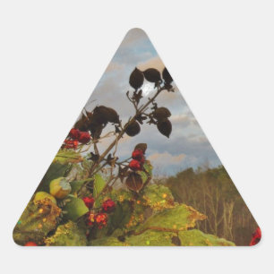 Elegant Holly Christmas Dreieckiger Aufkleber