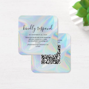 Elegant Holographic QR Code UAWG Wedding Website