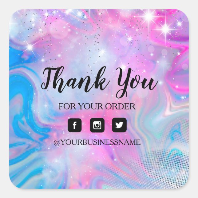 Elegant Holography Unicorn Sticker (Vorderseite)