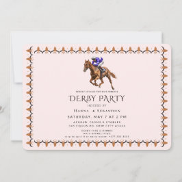 Elegant Horse Racing Garden Party Invitation Einladung