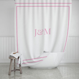 Elegant Hotel Chic Stylish Monogram Ampersand Duschvorhang