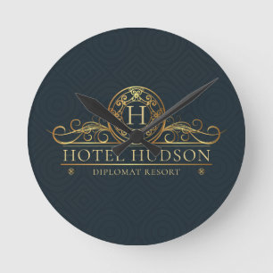 Elegant Hotel Resort Business Runde Wanduhr