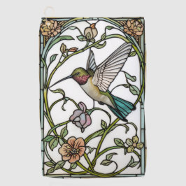 Elegant hummingbird artwork botanical boho chic golfhandtuch