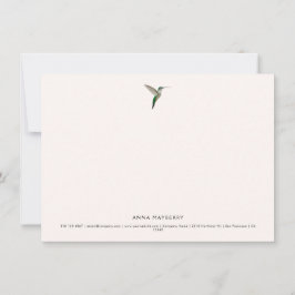 Elegant Hummingbird Mitteilungskarte