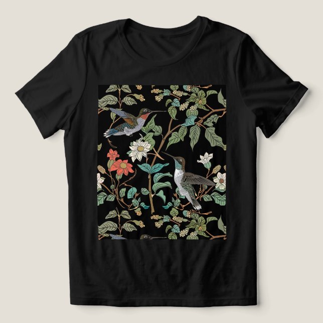 Elegant Hummingbird T-shirt Tri-Blend Shirt (Design Vorderseite)