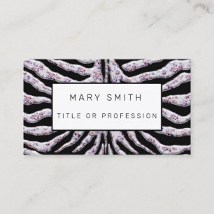 Elegant Hybrid Floral-Animal Visitenkarte