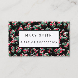 Elegant Hybrid Floral-Animal Visitenkarte