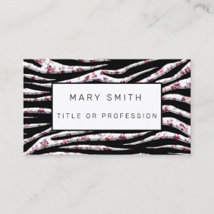 Elegant Hybrid Floral-Animal Visitenkarte