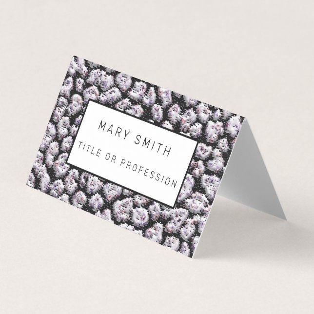 Elegant Hybrid Floral-Animal Visitenkarten (Vorderseite)