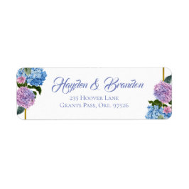 Elegant Hydrangea Address Labels