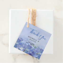 Elegant Hydrangea Blue Florals Vielen Dank für Ihr Geschenkanhänger