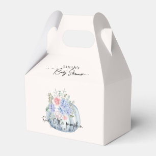Elegant Hydrangea Blume Pumpkin Fall Baby Shower Geschenkschachtel