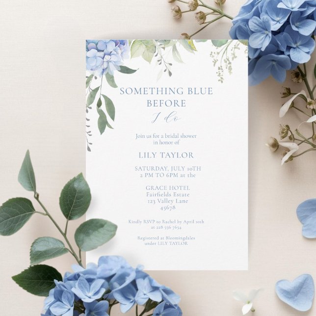 Elegant Hydrangea Bridal Shower Invitation (Von Creator hochgeladen)