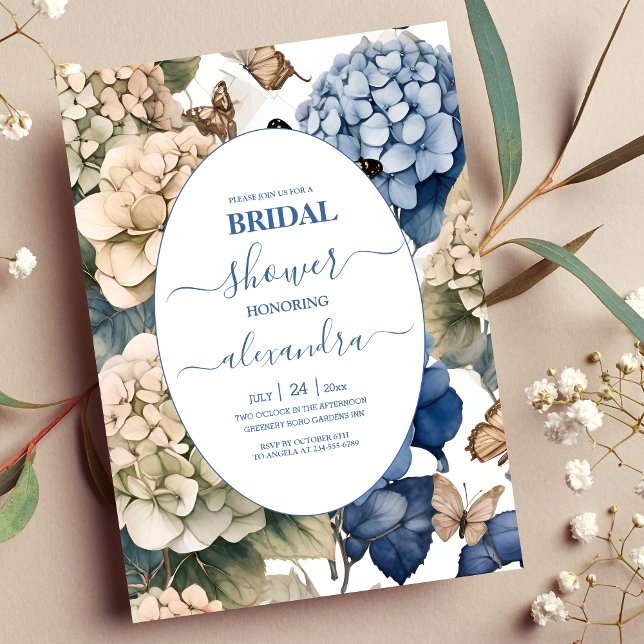 Elegant Hydrangea Wedding Einladung (Von Creator hochgeladen)