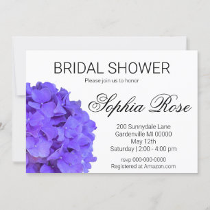 Elegant Hydrangeas Lavender lila Brautparty Einladung