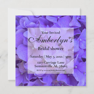 Elegant Hydrangeas Lavender lila Brautparty I Einladung