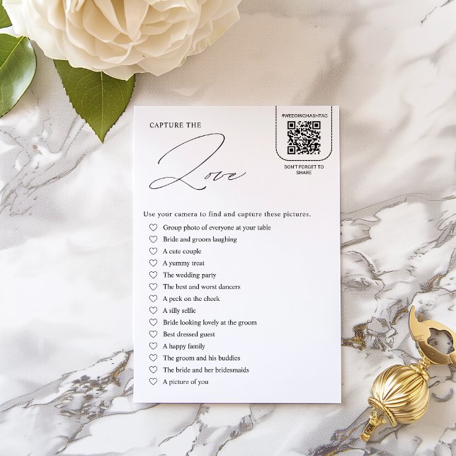 Elegant I Spy Wedding Game Card Einladung (Von Creator hochgeladen)