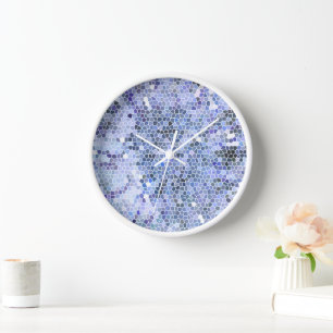 Elegant ice blue mosaic uhr