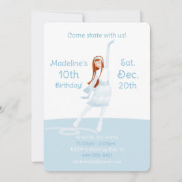 Elegant Ice Skating Party Invitation Einladung