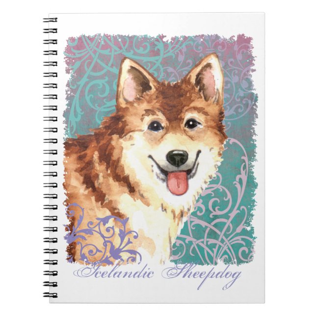 Elegant Icelandic Sheepdog Notizblock (Vorderseite)