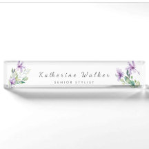 Elegant in Bloom" Personalisierter Acrylschreibtis