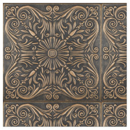 Elegant in Bronze Medallion Fabric Stoff