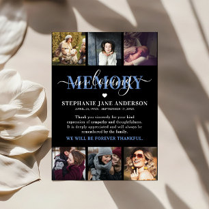 Elegant in der Liebe Erinnerungsfoto Collage Halte Dankeskarte