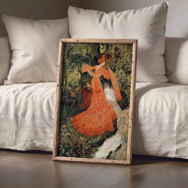 Elegant in der Nähe eines Frühlings, Vintag Poster (Von Creator hochgeladen)