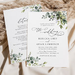 Elegant in einer Wasserfarbenwelt Hochzeit Einladung<br><div class="desc">Diese elegante Kollektion bietet gemischte Aquarellfarben-Blätter,  gepaart mit einer klassischen Serif & feinen Sans-Schriftart in Schwarz,  mit Platz für Details auf der Rückseite. Matching-Elemente verfügbar.</div>