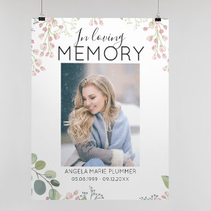 Elegant in Love Memory   Foto Memorial Poster