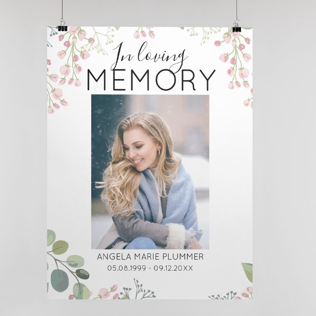 Elegant in Love Memory | Foto Memorial Poster (Von Creator hochgeladen)