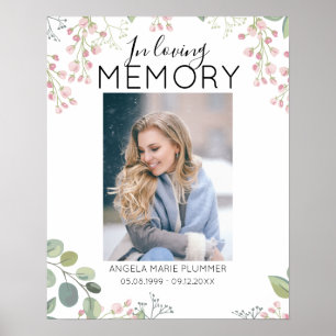 Elegant in Love Memory Foto Memorial Poster