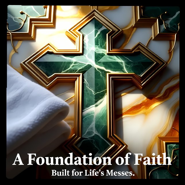 Elegant in Stone Golden Gerahmt Marmorkreuz Fliese (Von Creator hochgeladen)