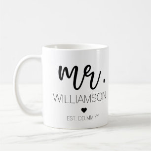 Elegant Individuelle Name Wedding New Couple Gift Kaffeetasse
