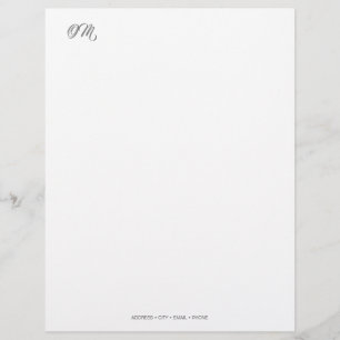 Elegant Initials Stationery Briefbogen