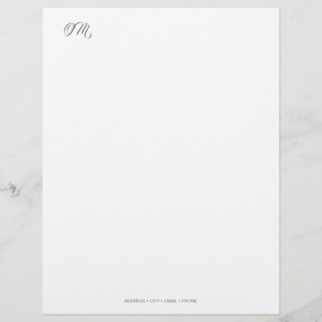 Elegant Initials Stationery Briefbogen (Vorderseite)