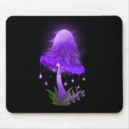 Elegant Inky Cap glühend Lila Pilz Mousepad