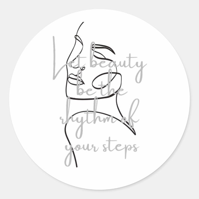 Elegant Inspirational Quote Sticker (Vorderseite)