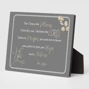 Elegant Inspirierend Bibelverse Jeremiah 29:11 Fotoplatte