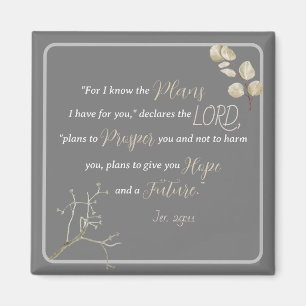 Elegant Inspirierend Bibelverse Jeremiah 29:11 Magnet