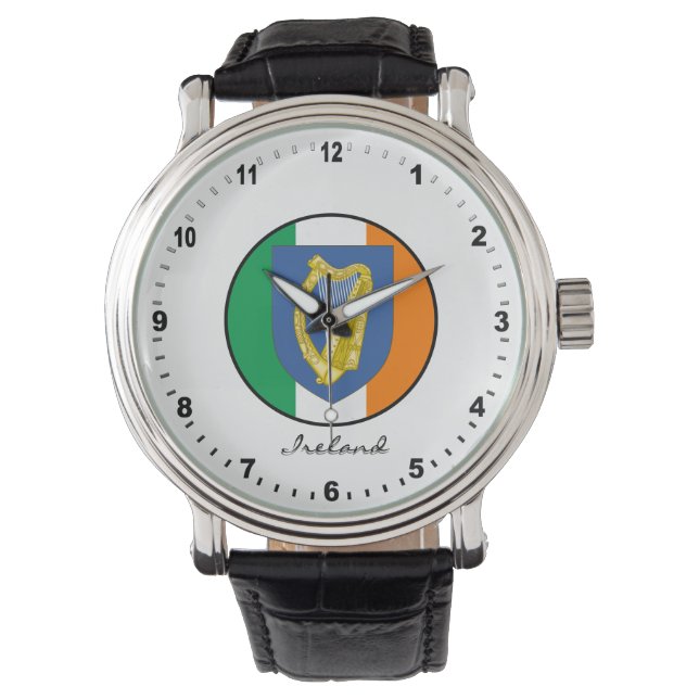 Elegant Ireland Watch & Irish Flag / St Patricks Armbanduhr (Vorderseite)