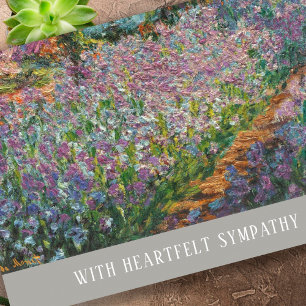 Elegant Iris Beerdigung Entschuldigung für Ihr ver Karte