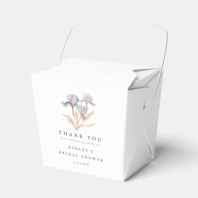 Elegant Iris Floral Brautparty Geschenkschachtel (Vorderseite)