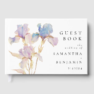 Elegant Iris Floral Wedding Gästebuch