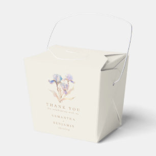 Elegant Iris Floral Wedding Geschenkschachtel